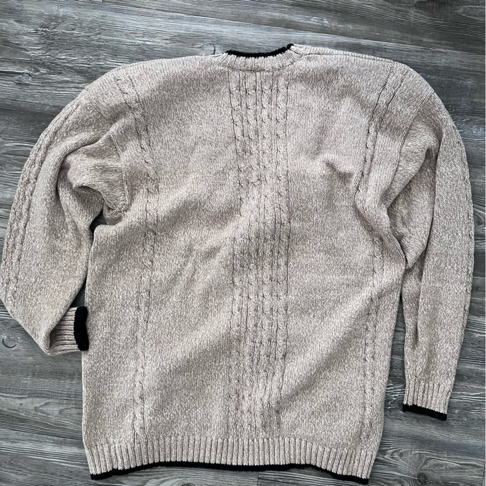 Vintage LizWear Cotton Knit Argyle Cardigan Sweater - Picture 6 of 7